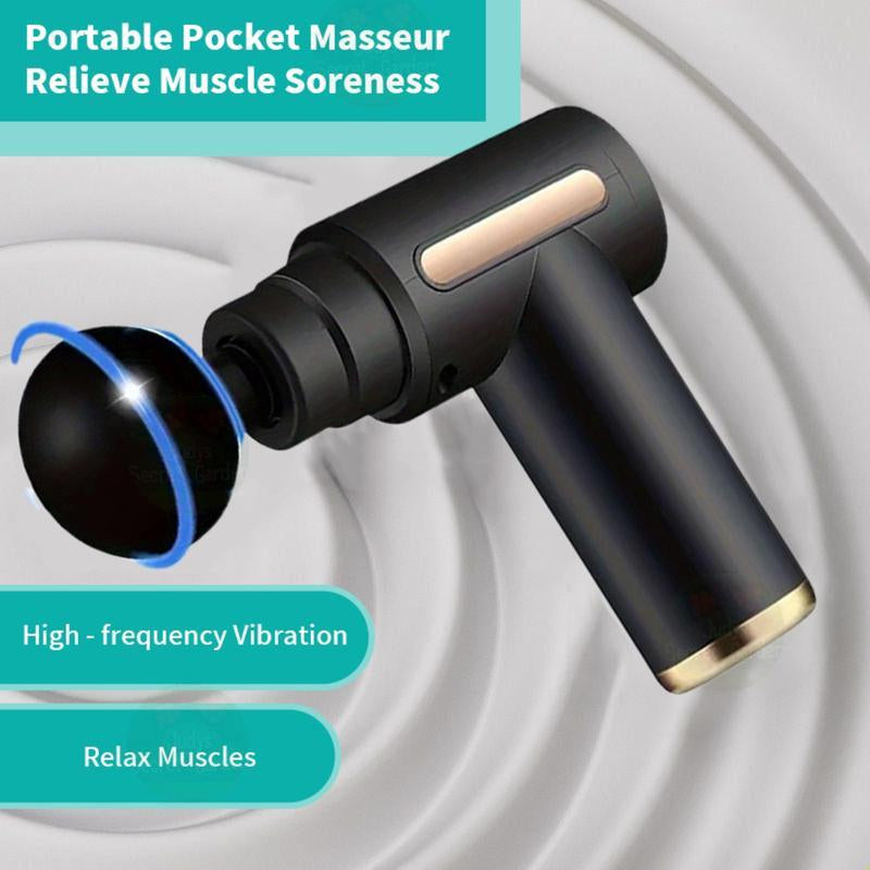Electric Massage Machine, Including 4Counts Replacement Heads, Portablehandheld Comfort Muscle Massagegun, Valentine'S Day Gift,Massagersfor Back,Massage Gun Neckmassagers