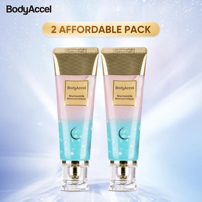 【N】Bodyaccel Niacinamide Whitening Toothpaste ,Cleaning Your Teeth and Making You Shine,For Adults,Flouride Free.